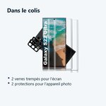 Contenu du colis – Verres Trempes et Protections Camera Arriere X2 Pour Samsung Galaxy S22 Ultra