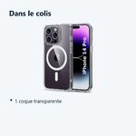 Contenu du colis – Coque Silicone Transparente Compatible Magsafe Pour iPhone 14 Pro