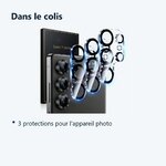 Contenu du colis – Verres Protection Camera Arriere Transparent X3 Pour Samsung Galaxy S25 Ultra