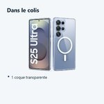 Contenu du colis – Coque Silicone Transparente Compatible Magsafe Pour Samsung Galaxy S25 Ultra