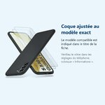 Accessoire ajusté au modèle exact – Coque Silicone Noir + 2 Verres Trempes Pour Samsung Galaxy S22 5G