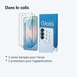 Contenu du colis – Verres Trempes et Protections Camera Arriere Transparent X2 Pour Samsung Galaxy S26