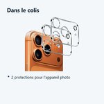 Contenu du colis – Verres Protection Camera Arriere Transparent X2 Pour iPhone 17 Pro