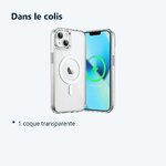 Contenu du colis – Coque Silicone Transparente Compatible Magsafe Pour iPhone 13