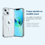 Accessoire ajusté au modèle exact – Coque Silicone Transparente Compatible Magsafe Pour iPhone 13