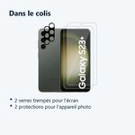 Contenu du colis – Verres Trempes et Protections Camera Arriere X2 Pour Samsung Galaxy S23 Plus