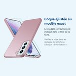 Accessoire ajusté au modèle exact – Coque Silicone Rose + 2 Verres Trempes Pour Samsung Galaxy S22 5G