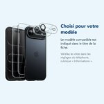 Accessoire ajusté au modèle exact – Verres Trempes et Protections Camera Arriere Transparent X2 Pour iPhone 17 Air
