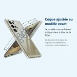 Accessoire ajusté au modèle exact – Coque Silicone Transparente + Verres Trempes et Protections Camera Arriere Transparent X2