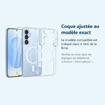 Accessoire ajusté au modèle exact – Coque Silicone Transparente Compatible Magsafe + Verre Trempes et Protection Camera Arrie