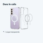 Contenu du colis – Coque Silicone Transparente Compatible Magsafe Pour Samsung Galaxy S22 Plus