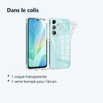 Contenu du colis – Coque Silicone Transparente + Verre Trempe Pour Samsung Galaxy A16