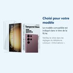 Accessoire ajusté au modèle exact – Verre Trempé pour Samsung Galaxy S23 Ultra (6,8 pouces) [Pack 3] Film Vitre Protection Ec