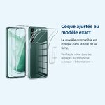 Accessoire ajusté au modèle exact – Coque Silicone Transparente + Verres Trempes et Protections Camera Arriere Transparent X2