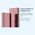 Accessoire ajusté au modèle exact – Coque Folio Rabat Miroir Pour Samsung Galaxy S23 Plus Couleur Rose