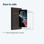 Contenu du colis – Verre Trempé pour Samsung Galaxy S22 Ultra (6,8 pouces) [Pack 2] Film Vitre Protection Ecran