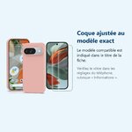 Accessoire ajusté au modèle exact – Coque Silicone Rose + Verre Trempe Pour Google Pixel 9 / 9 Pro