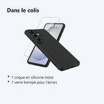 Contenu du colis – Coque Pour Samsung Galaxy S26 Silicone Noir + Verre Trempe