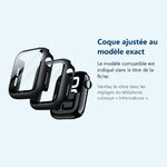 Accessoire ajusté au modèle exact – Coque de protection rigide Pack x2 pour Apple Watch 42mm Couleur Noir