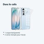Contenu du colis – Coque Silicone Transparente + 2 Verres Trempes Pour Samsung Galaxy S26