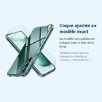 Accessoire ajusté au modèle exact – Coque Transparente Antichoc Angles Renforcés pour Samsung Galaxy S22 Plus + 2 Verres Trem