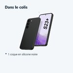 Contenu du colis – Coque Silicone Noir Pour Samsung Galaxy S23 Plus 5G