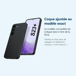 Accessoire ajusté au modèle exact – Coque Silicone Noir Pour Samsung Galaxy S23 Plus 5G