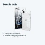 Contenu du colis – Coque Silicone Transparente + 2 Verres Trempes Pour iPhone 17e