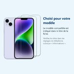 Accessoire ajusté au modèle exact – Verre Trempé pour iPhone 14 Plus (6,7 pouces) [Pack 2] Film Vitre Protection Ecran