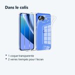 Contenu du colis – Coque Silicone Transparente + 2 Verres Trempes Pour Google Pixel 10a