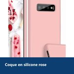 Vue de détail – Coque Silicone Pour Samsung S10 Plus Couleur Rose Haute Protection