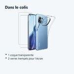 Contenu du colis – Coque Silicone Transparente + 2 Verres Trempes Pour Xiaomi Mi 11 Lite 5G NE