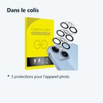 Contenu du colis – Verres Protection Camera Arriere X3 Pour iPhone 14 Plus