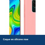 Vue de détail – Coque Silicone Couleur Rose Pour Xiaomi Redmi Note 9S / Redmi Note 9 Pro