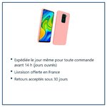 Expédition le jour même, livraison offerte, retours sous 30 jours – Coque Silicone Couleur Rose Pour Xiaomi Redmi Note 9S / R