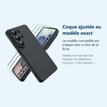 Accessoire ajusté au modèle exact – Coque Pour Samsung Galaxy S26 Ultra Silicone Noir + 2 Verres Trempes