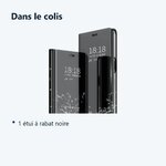 Contenu du colis – Coque Rabat Miroir Noir Pour Samsung Galaxy S22 Plus 5G