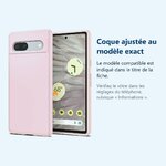 Accessoire ajusté au modèle exact – Coque Silicone Couleur Rose Pour Google Pixel 7A