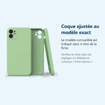 Accessoire ajusté au modèle exact – Coque Silicone Pour iPhone 11 Couleur Vert Protection Objectif Appareil Photo