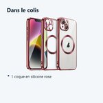 Contenu du colis – Coque Silicone Pour iPhone 14 Plus Couleur Rose Compatible Magsafe