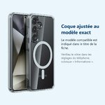 Accessoire ajusté au modèle exact – Coque Silicone Transparente Compatible Magsafe Pour Samsung Galaxy S24 Plus