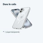 Contenu du colis – Coque Silicone Transparente Compatible Magsafe Pour iPhone 16