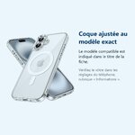 Accessoire ajusté au modèle exact – Coque Silicone Transparente Compatible Magsafe Pour iPhone 16