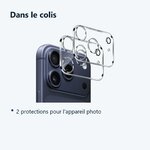Contenu du colis – Verres Protection Camera Arriere Transparent X2 Pour iPhone 17 Pro Max