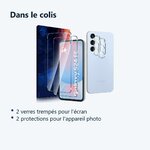 Contenu du colis – Verres Trempes et Protections Camera Arriere Transparent X2 Pour Samsung Galaxy S24 FE