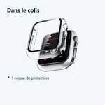 Contenu du colis – Coque de protection rigide Pack x2 pour Apple Watch 41mm Couleur Transparent