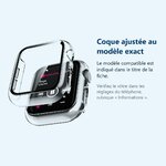 Accessoire ajusté au modèle exact – Coque de protection rigide Pack x2 pour Apple Watch 41mm Couleur Transparent
