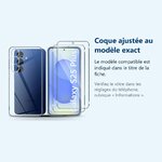 Accessoire ajusté au modèle exact – Coque Silicone Transparente + 2 Verres Trempes Pour Samsung Galaxy S25 Plus