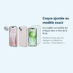Accessoire ajusté au modèle exact – Coque Silicone Rose + Verres Trempes et Protections Camera Arriere X2 Pour iPhone 15 Plus