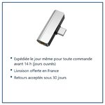 Expédition le jour même, livraison offerte, retours sous 30 jours – Adaptateur Audio 2en1 Type C / Jack 3,5mm + Type C couleu